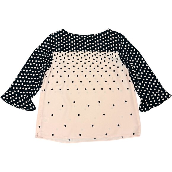 NWT Women's TALBOT'S 3/4 Sleeve‎ Polka Dot Blouse- Size Mp - Picture 2 of 8